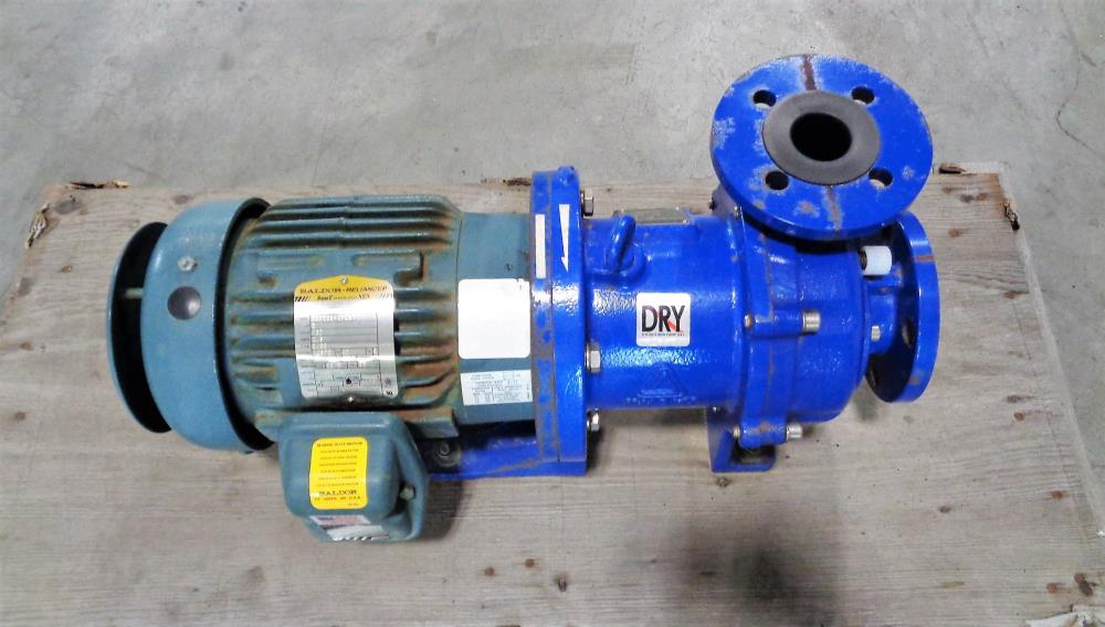 Iwaki 2" x 1.5" Lined Mag-Drive Pump MXM-5422CFVH w/ 2HP Baldor Reliance Motor